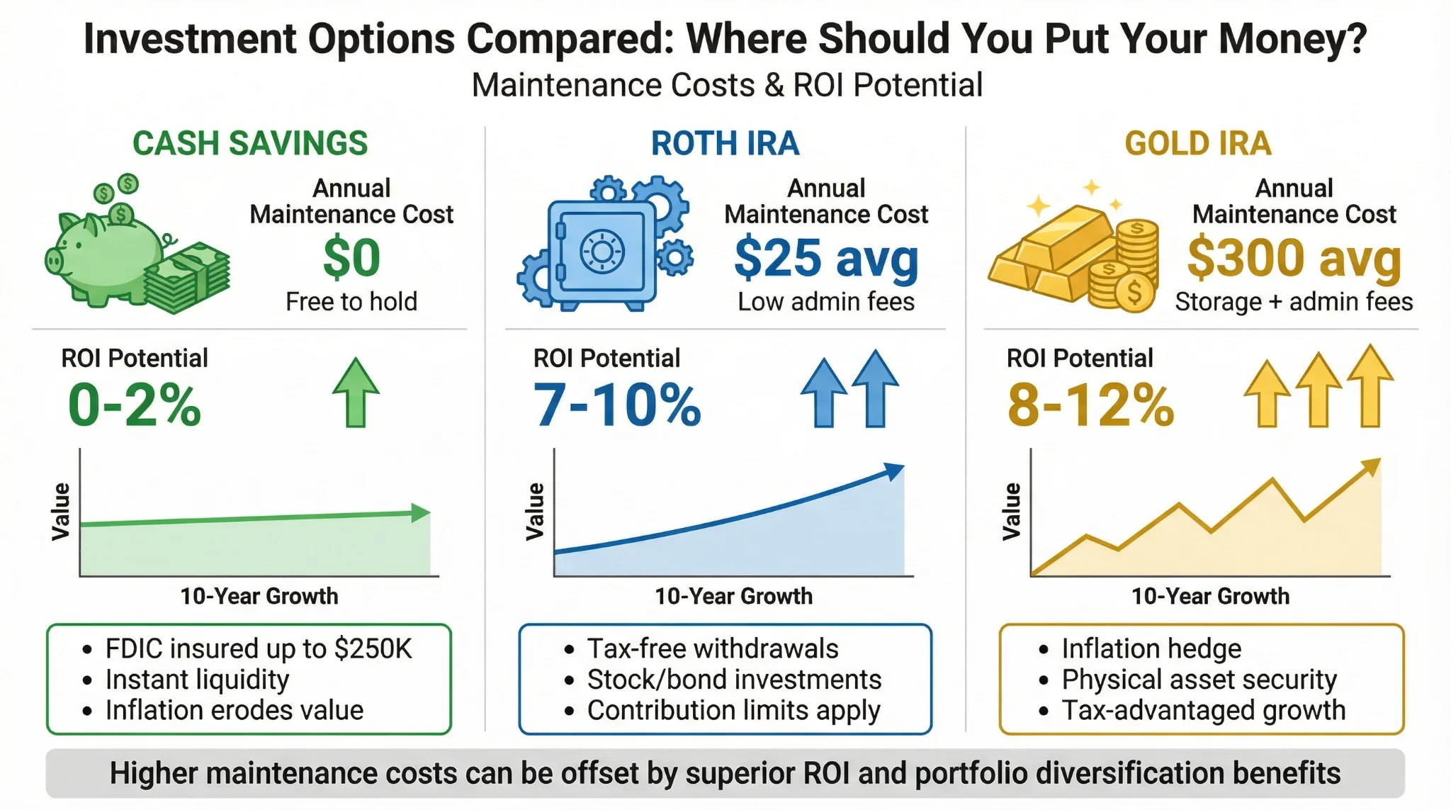 Regular IRA vs Gold IRA: Growth vs Crisis Tradeoffs