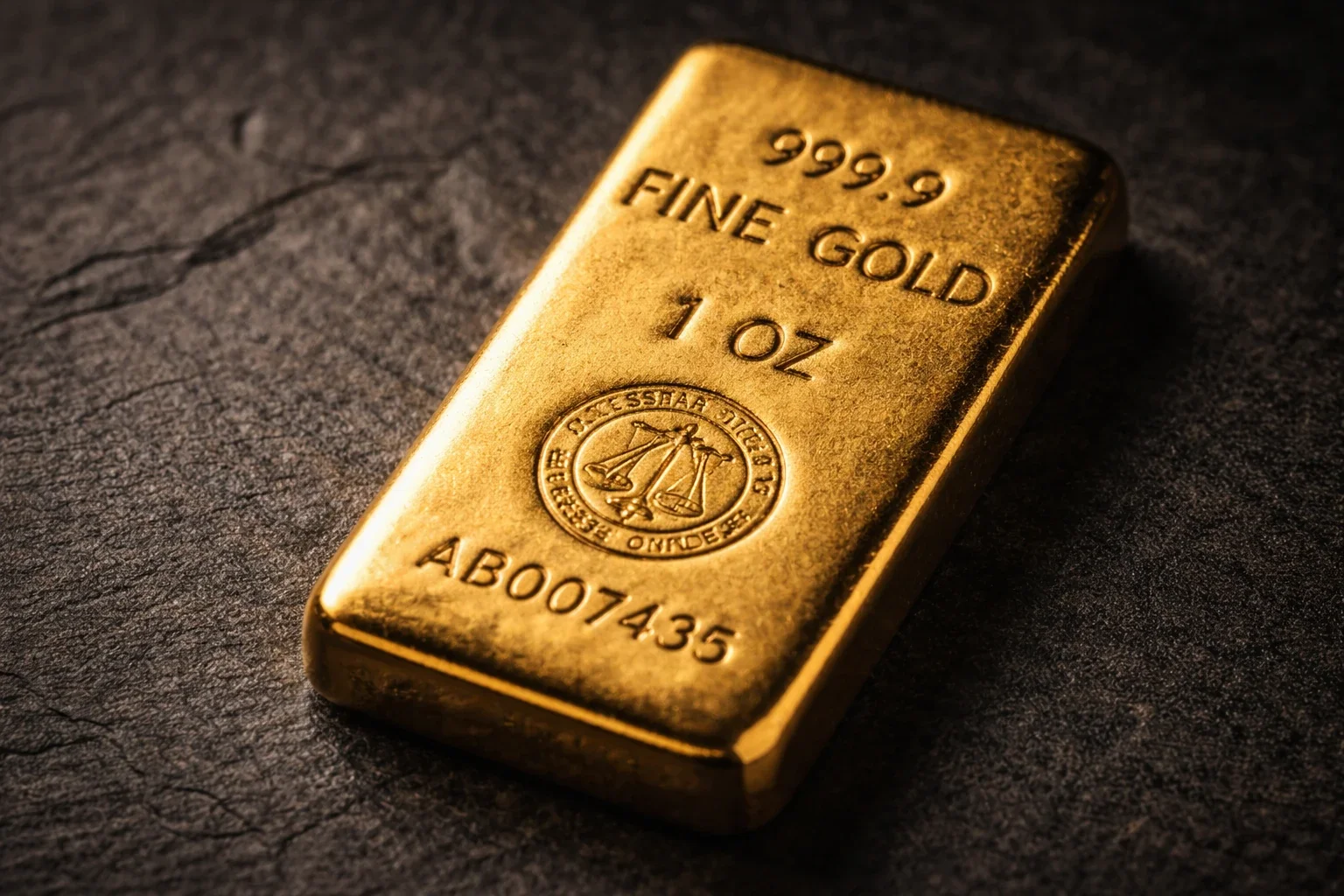 Gold bar showing the physical asset stored in IRA depository accounts