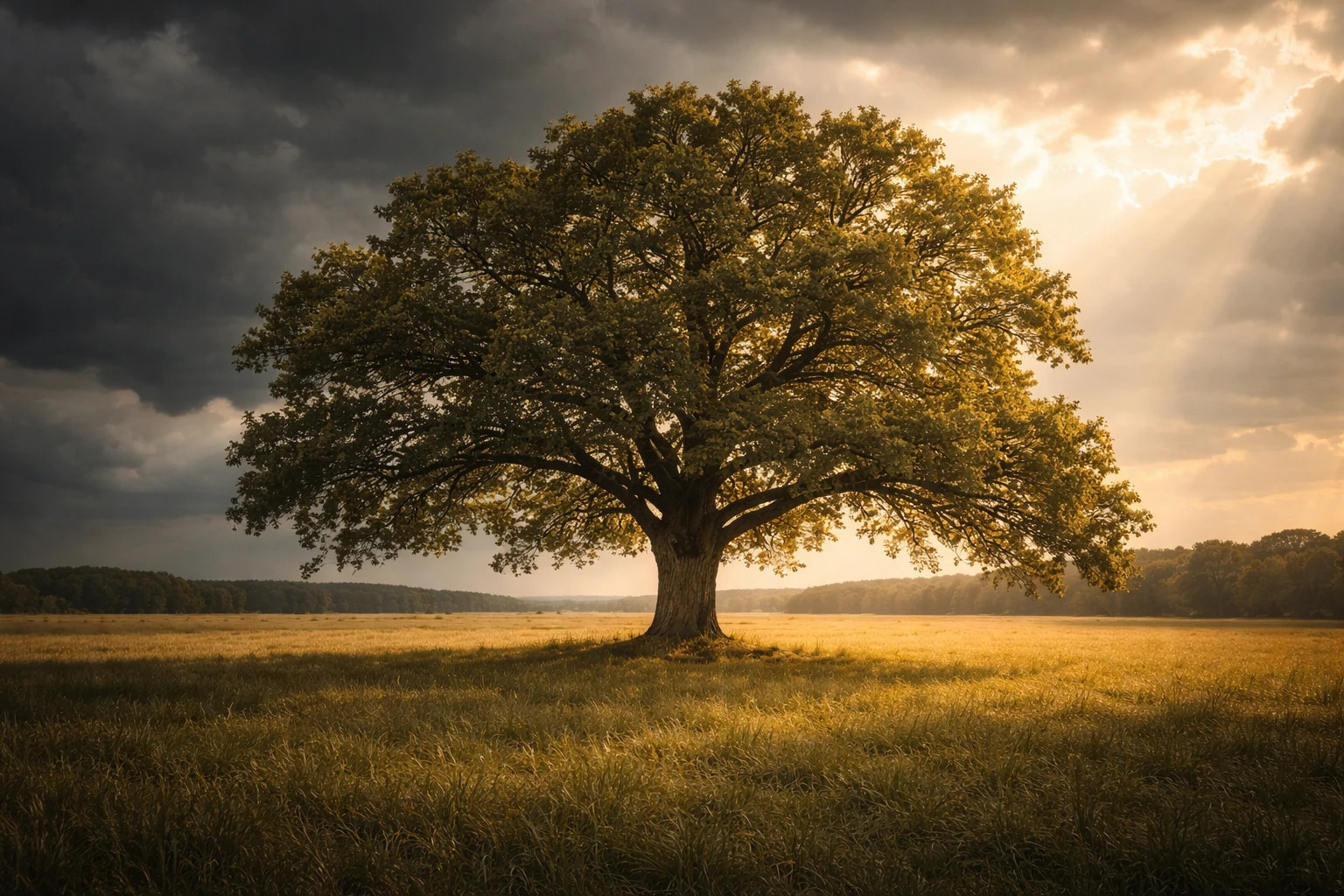 Gold hyperinflation history - stability through economic storms like oak tree surviving weather