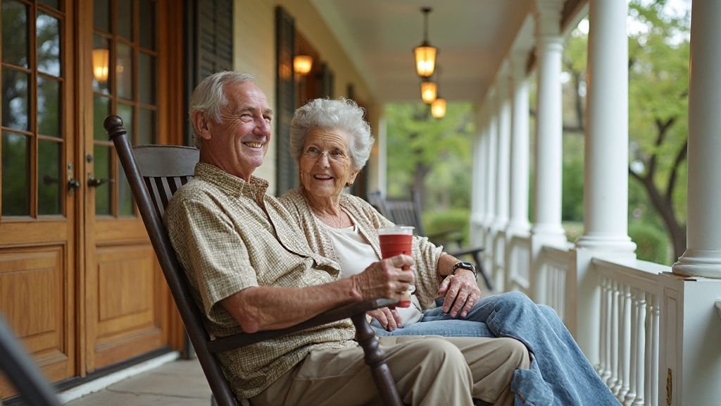 federal employee gold IRA - retired government couple enjoying financial confidence after TSP transfer